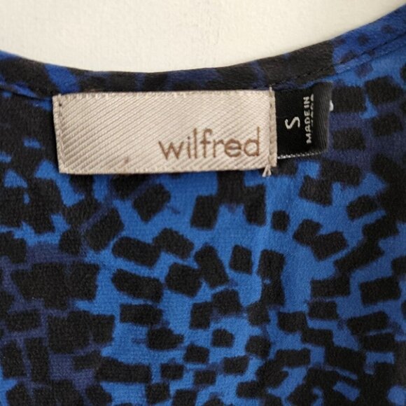 ARITZIA | Wilfred silk top floral blue sz S - Picture 3 of 4